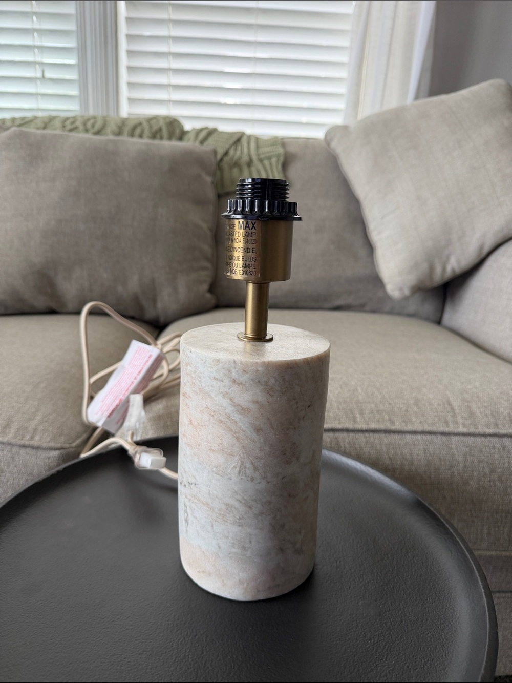 William Sonoma Marble Lamp